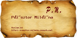 Pásztor Miléna névjegykártya